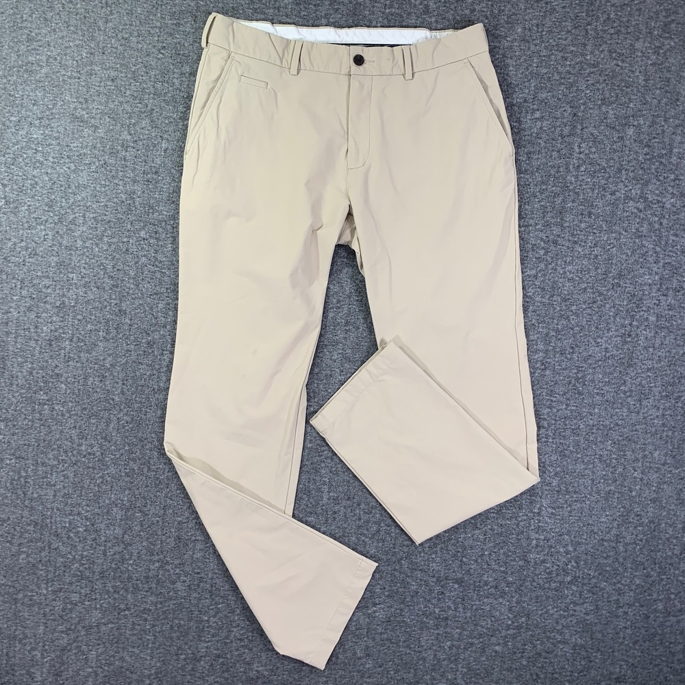 Kujus Performance Golf Pants Men Medium Beige Stretch Modern Preppy